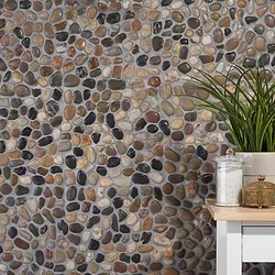 Pebble Tile for Backsplash,Kitchen Floor,Kitchen Wall,Bathroom Floor,Bathroom Wall,Shower Wall,Outdoor Wall,Commercial Floor