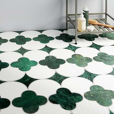 Layla Verde Green Polished Marble Mosaic