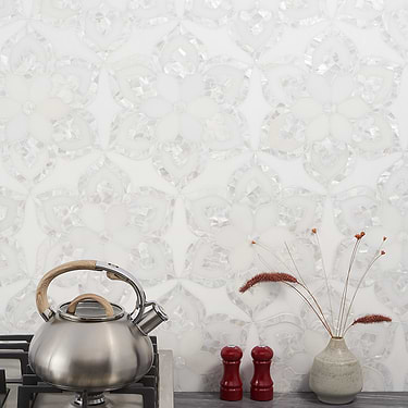 Waterjet Marble + Pearl Tile for Backsplash,Kitchen Floor,Kitchen Wall,Bathroom Floor,Bathroom Wall,Shower Wall,Outdoor Wall