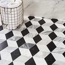 Havasar Grigio Honed Gray Marble Mosaic Tile