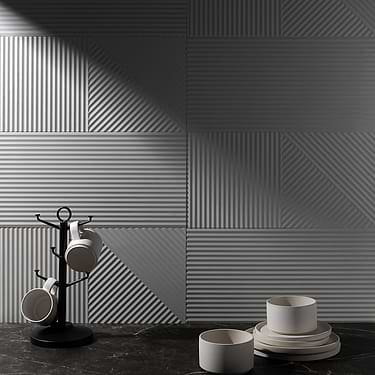 Renzo Grigio Gray 12x24 3D Matte Porcelain Tile