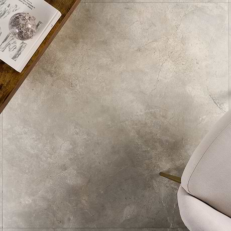 Autograph Grand Grigio Gray 48x48 Marble Look Satin Porcelain Tile