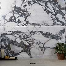 Autograph Vibe Arabescato White 24x48 3D Textured Marble Look Matte Porcelain Tile