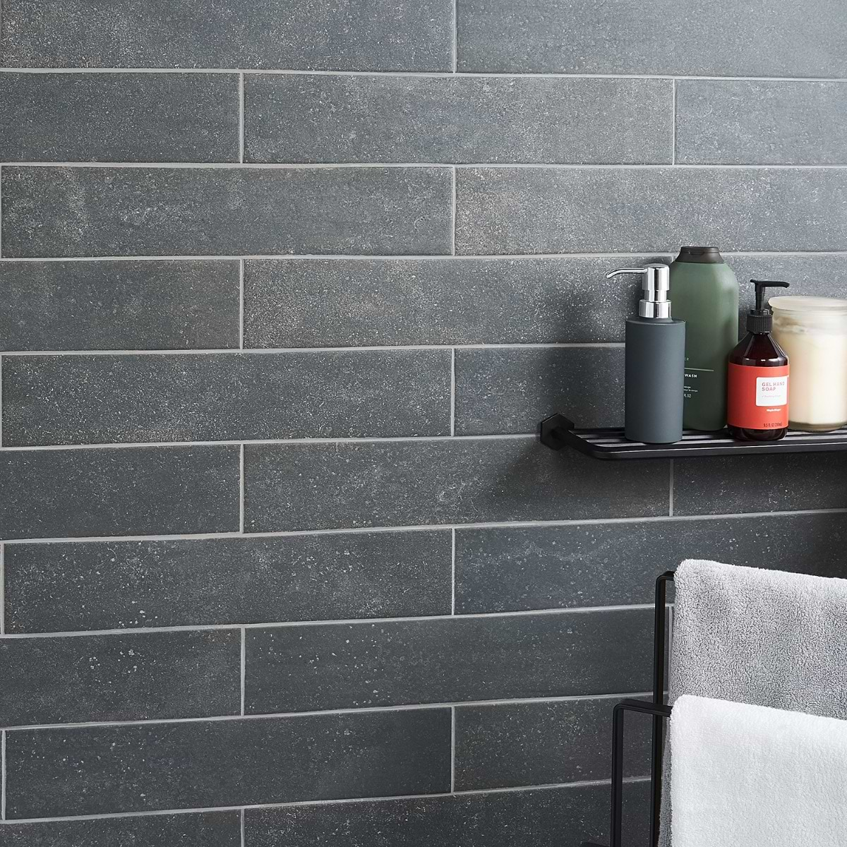 Texstone Antracita Dark Gray 4x19 Matte Porcelain Tile