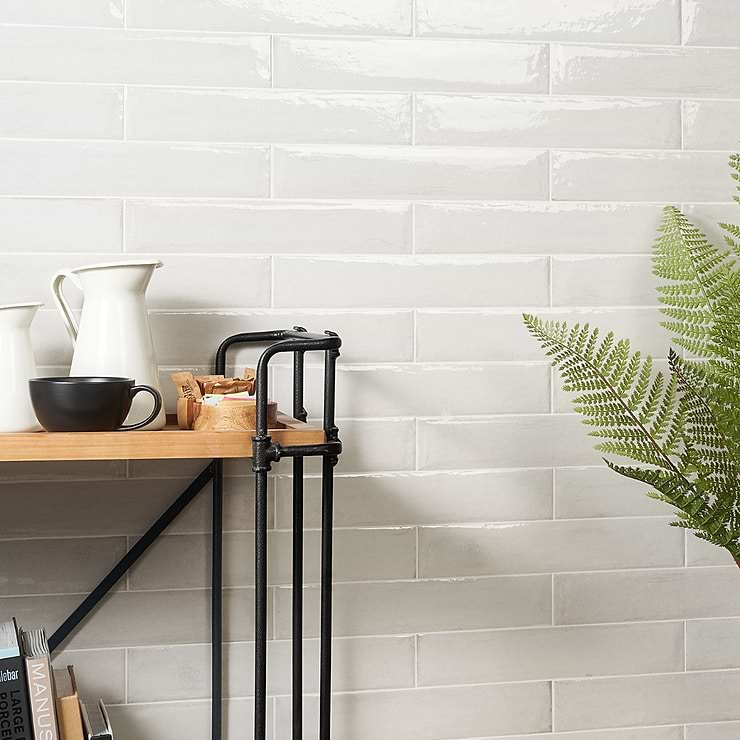 Paint Bianco White 3x16 Glossy Porcelain Subway Tile