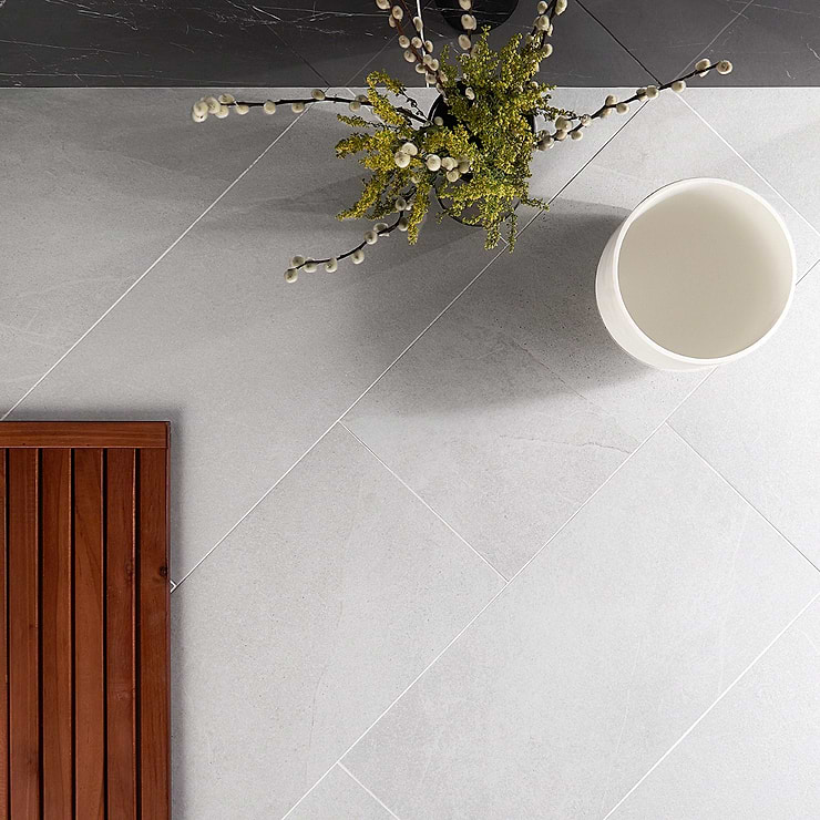 Fordham Bianco White 12X24 Matte Porcelain Tile; in White  Porcelain ; for Backsplash, Bathroom Floor, Bathroom Wall, Commercial Floor, Floor Tile, Kitchen Floor, Kitchen Wall, Outdoor Floor, Outdoor Wall, Shower Wall, Wall Tile; in Style Ideas Classic, Contemporary, Industrial, Modern, Traditional, Transitional