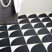Stacy Garcia Maddox Deco Charcoal Black 8x8 Matte Porcelain Tile