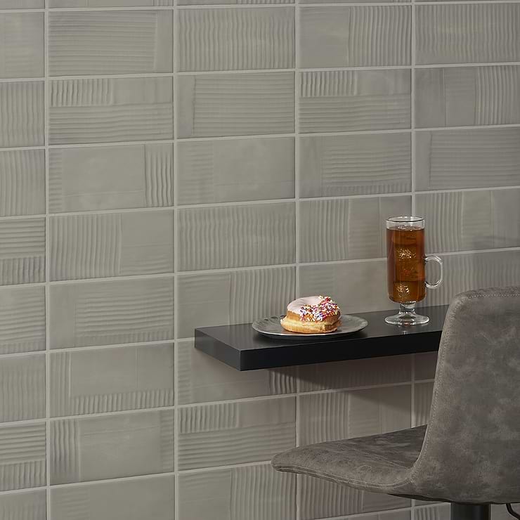 Comb Deco Cemento 4X8 Matte Ceramic Wall Tile