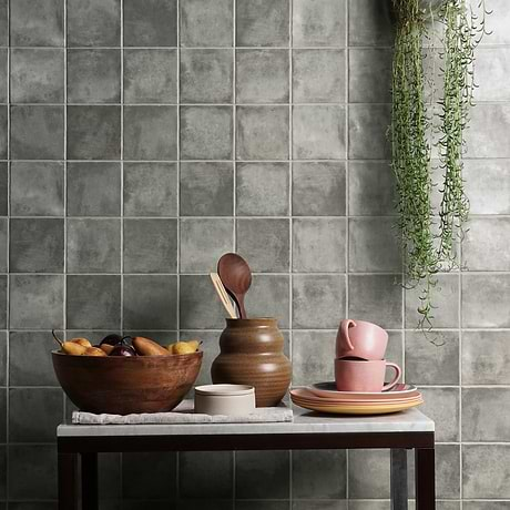 Paula Purroy Talia Dove Gray 5x5 Matte Ceramic Tile