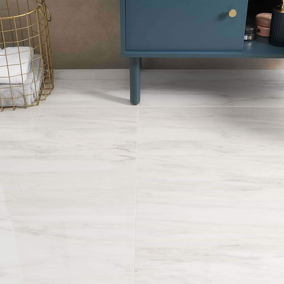 dreamstone Dolomite Snow White 12x24 Polished Porcelain Tile