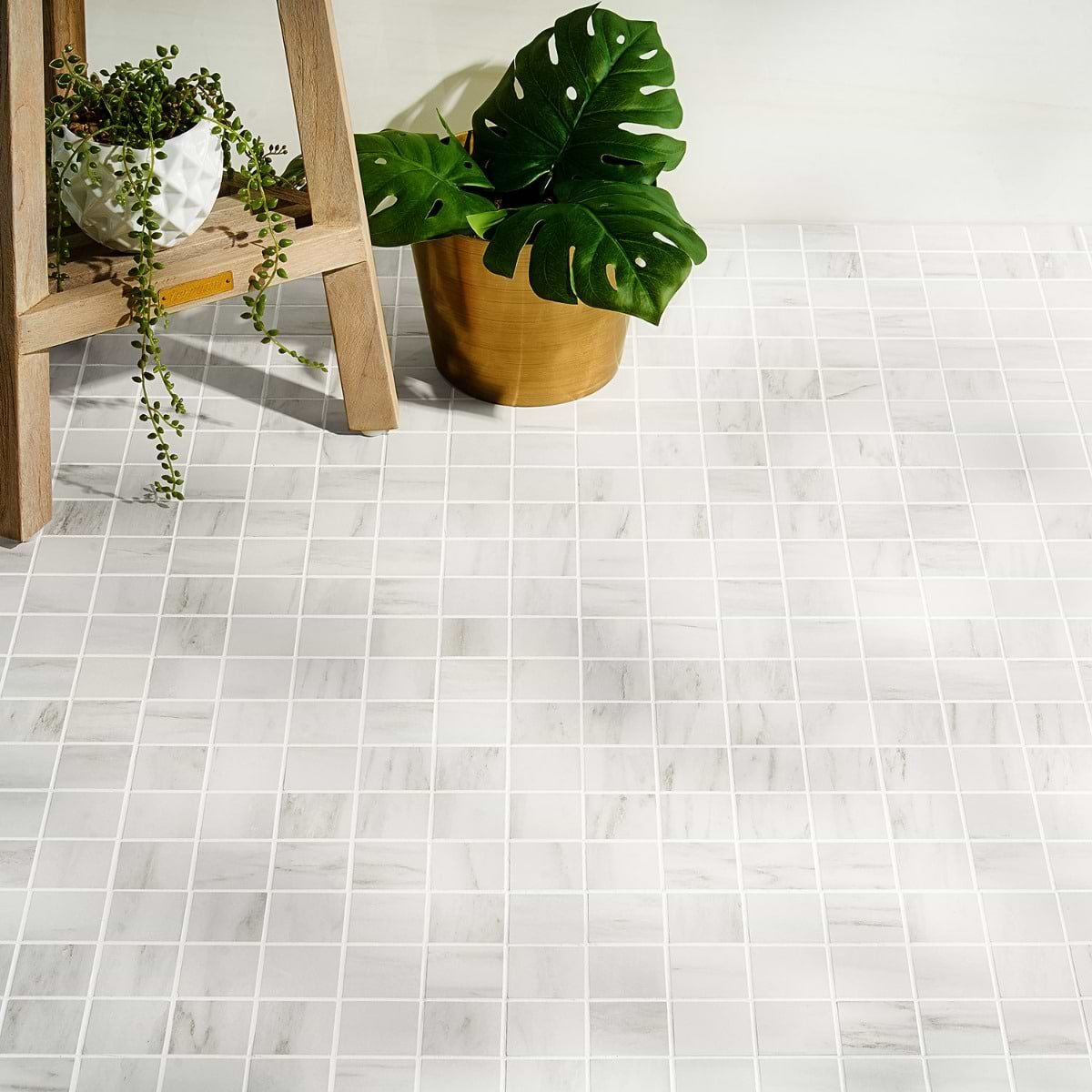 dreamstone Dolomite Snow White 2x2 Matte Porcelain Mosaic