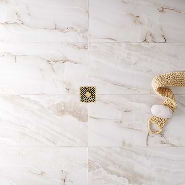 Basic Marble Onyx Beige 12x24 Matte Porcelain Tile - Sample