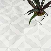 Auteur Diagonals Kaleidoscope Ash Gray 9x9 Matte Porcelain Tile