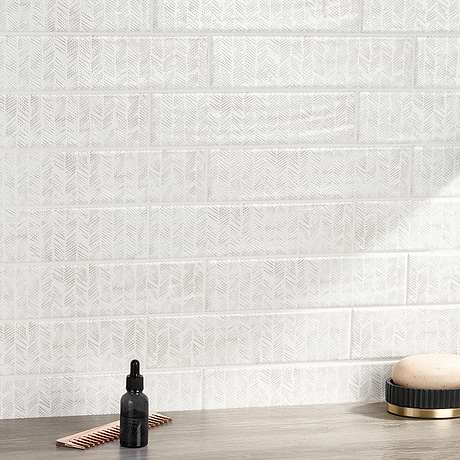 Chance Decor White 2x10 Polished Ceramic Tile