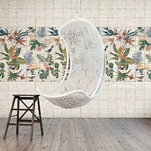 Angela Harris Dunmore Sonata Mural 8x8 Polished Ceramic Wall Tile