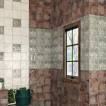 Dunmore Savona Decor Green 8x8 Polished Ceramic Tile by Angela Harris