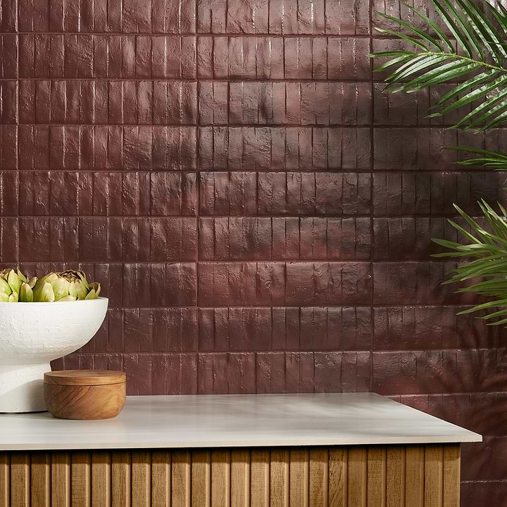 Rework Burgundy Red 3x12 Matte Porcelain Tile