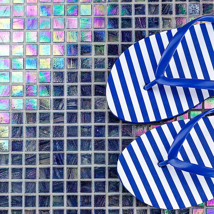 Celeste Bermuda Blue Glass Tile