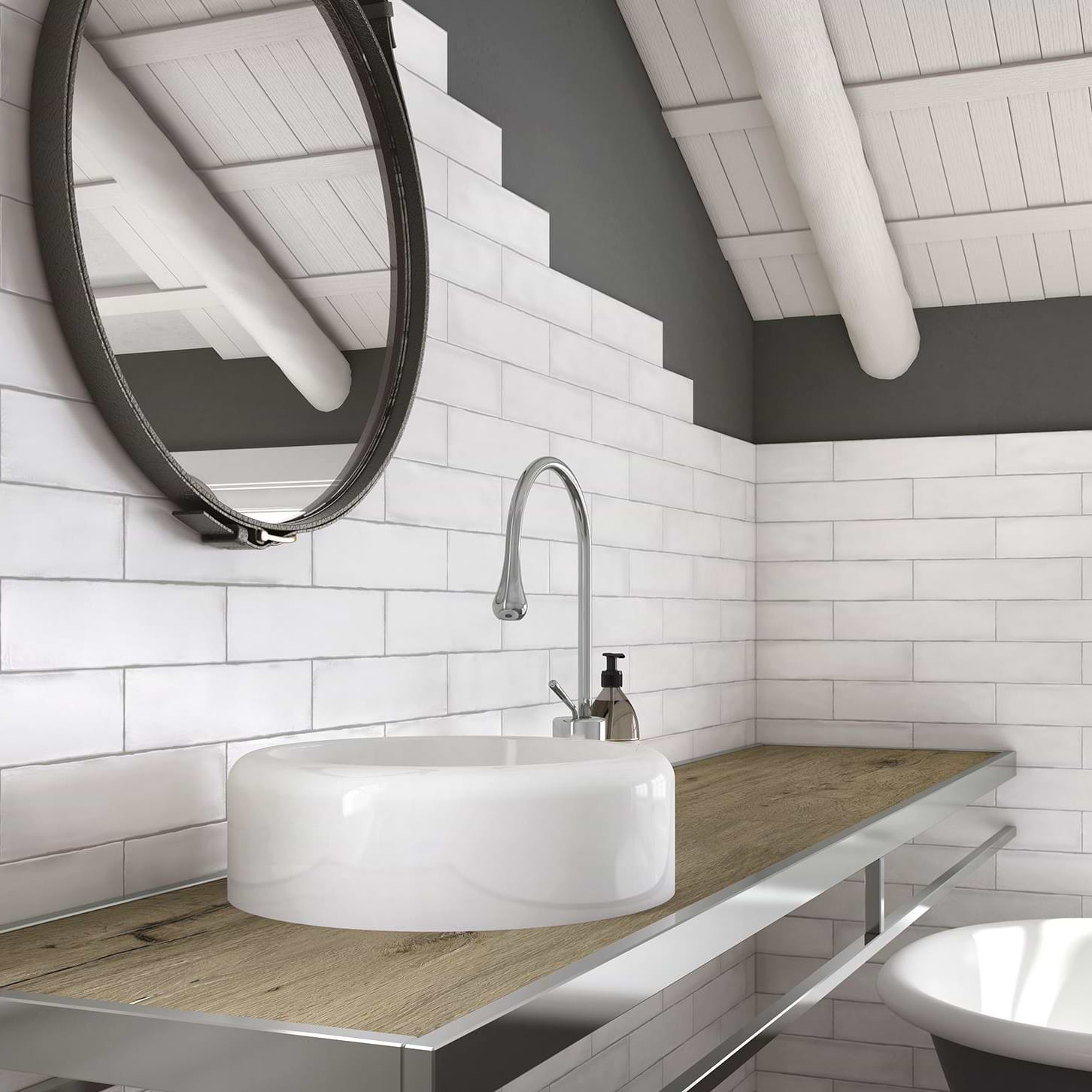 Bayou White 3x12 Matte Ceramic Subway Tile