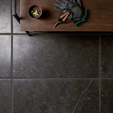 Catalina Belgian Bluestone Charcoal Gray 18X36 Textured Marble Tile
