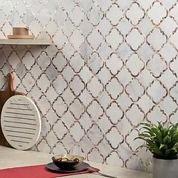 Waterjet Marble + Pearl Tile for Backsplash,Kitchen Wall,Bathroom Wall,Shower Wall