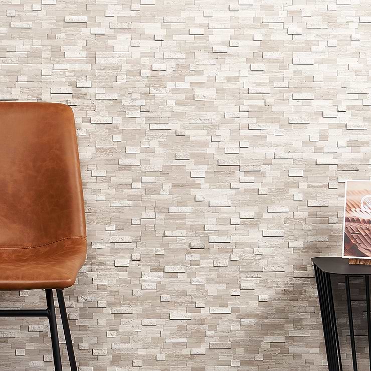 Peel and stick top real stone tile