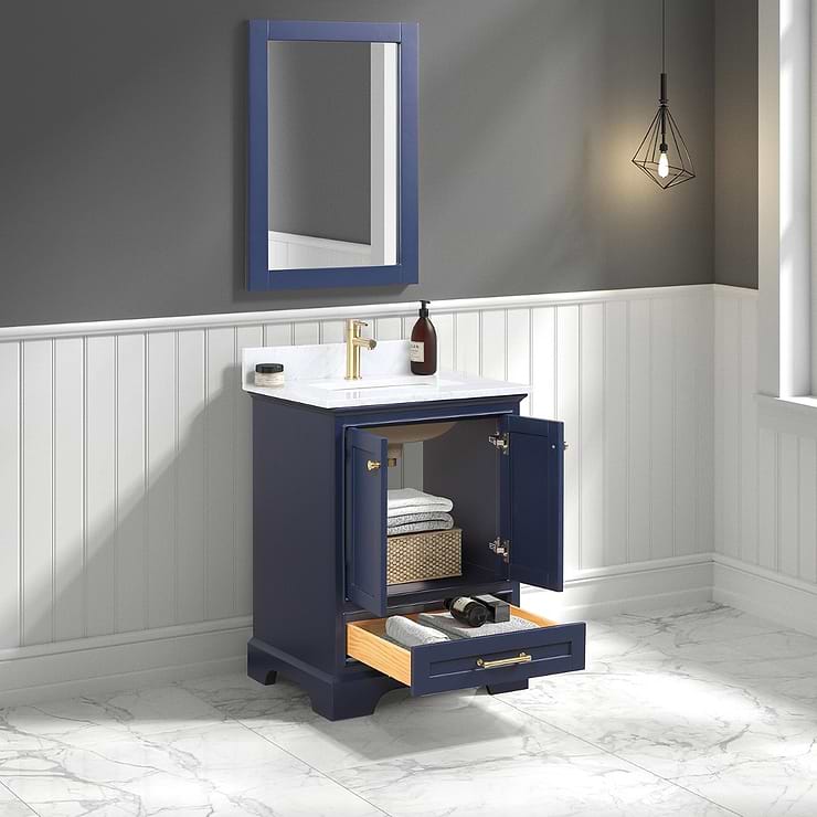 Glendale 24'' Blue Vanity And Marble Counter