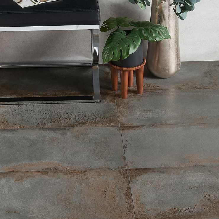 Flatiron Graphite Gray 12x24 Matte Porcelain Tile By Angela Harris; in Gray  Porcelain; for Backsplash, Bathroom Floor, Bathroom Wall, Commercial Floor, Floor Tile, Kitchen Floor, Kitchen Wall, Outdoor Floor, Outdoor Wall, Pool Tile, Shower Floor, Shower Wall, Wall Tile; in Style Ideas Classic, Contemporary, Industrial, Mediterranean, Transitional