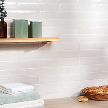 Paint Bianco White 3x16 Glossy Porcelain Subway Tile