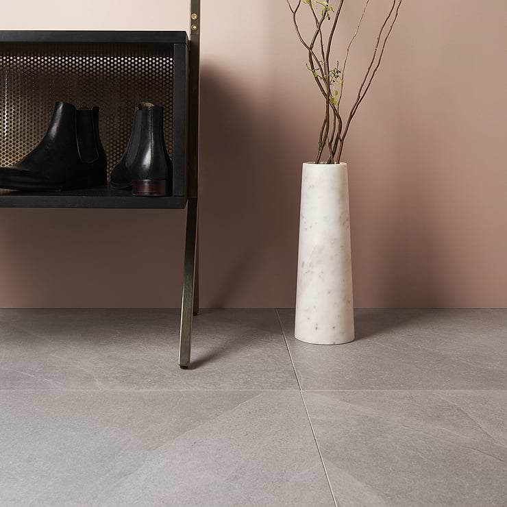 Fordham Grigio Gray 24X24 Matte Porcelain Tile; in Gray  Porcelain ; for Backsplash, Bathroom Floor, Bathroom Wall, Commercial Floor, Floor Tile, Kitchen Floor, Kitchen Wall, Outdoor Floor, Outdoor Wall, Shower Wall, Wall Tile; in Style Ideas Classic, Contemporary, Industrial, Modern, Traditional, Transitional