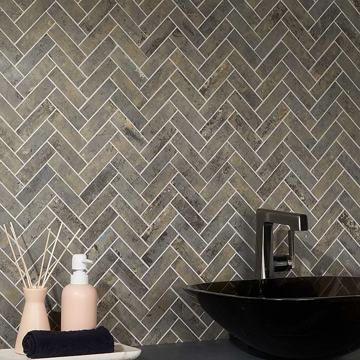 Herringbone clearance shower tile