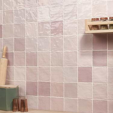 Portmore Pink 4x4 Glazed Ceramic Tile - Sample