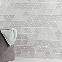 Bellami Triangulo Grigio Gray 4x5 Glossy Ceramic Wall Tile