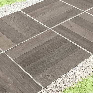 Spruce Wood Gray 24x24 Textured Porcelain 2CM Outdoor Paver