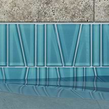Chic Blue Glossy Glass Mosaic Tile