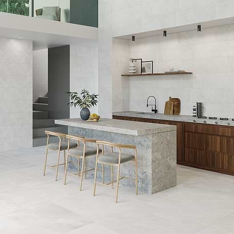 Lune Ice Light Gray 24x48 Matte Porcelain Tile