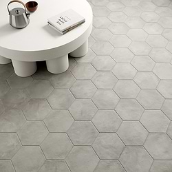 Ava Gray Sabbia 8" Hexagon Matte Porcelain Tile