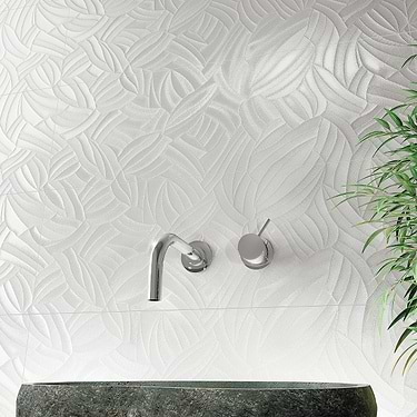 Wonderland Garden White 12x36 3D Polished Ceramic Tile