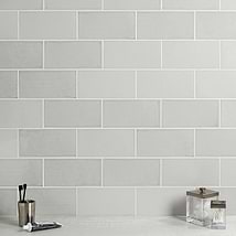 Bellami Grigio Gray 5x10 Glossy Ceramic Wall Tile
