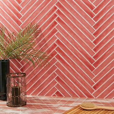 Carolina Coral Pink 2X20 Polished Ceramic Tile