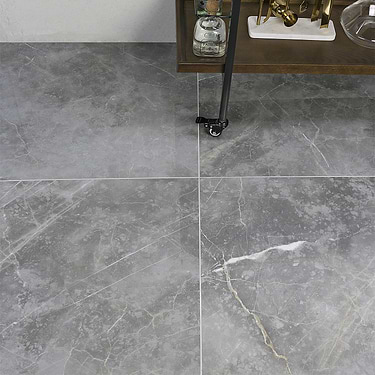 Marble Tech Grigio Imperiale Gray 24x24 Polished Porcelain Tile