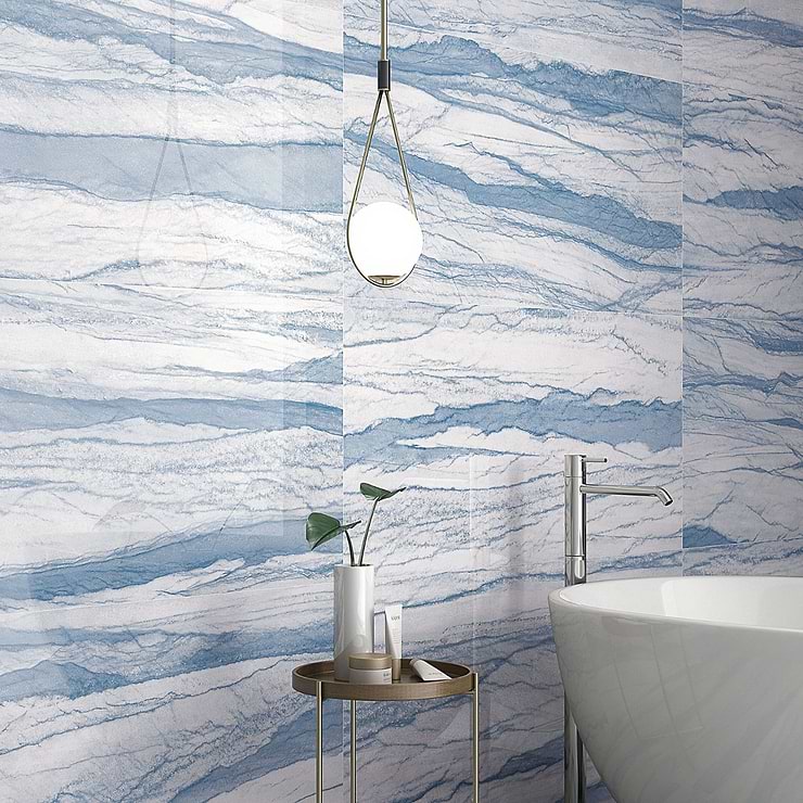 Blue porcelain 2025 tile