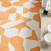 HexArt Pop Orange 8" Hexagon Matte Porcelain Tile