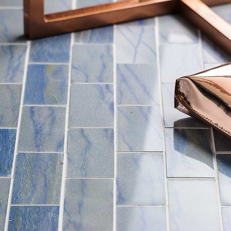 Blue Macauba 2x4 Polished Marble Tile 