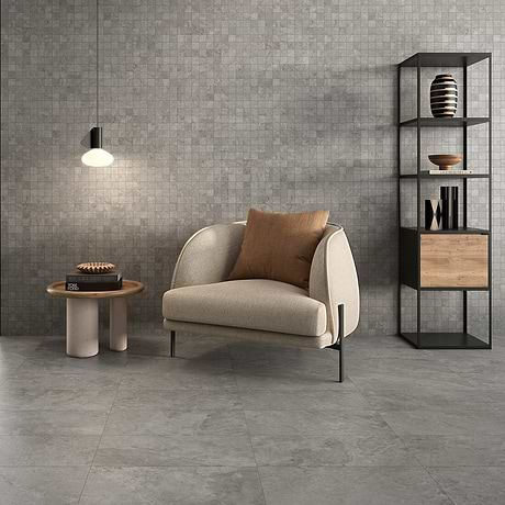 Thor Fossil Gray 2x2 Matte Porcelain Mosaic Tile