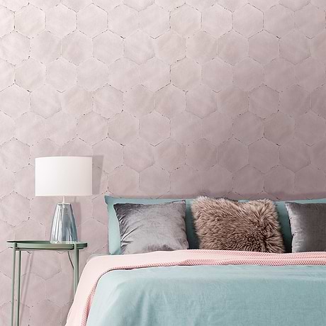 Sasha Hex Rose Pink 6" Hexagon Matte Porcelain Tile