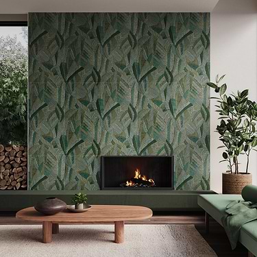 Monet Wild Atelier Green 24x48 Artisan Decor Matte Porcelain Wall Tile - Sample