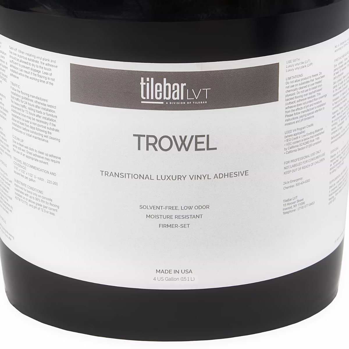 LVT Adhesive for Glue Down 4 Gallon (Apply with Trowel)