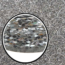 Reef Gray 5" Fishscale Polished Pearl Terrazzo Mosaic Tile