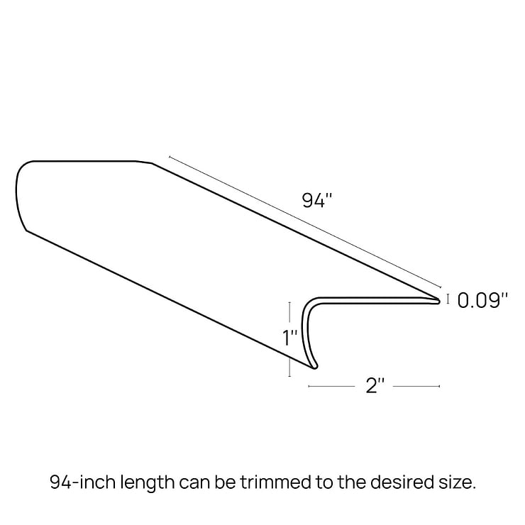 Fleetwood Bear 2x1x94" LVT VersaEdge Stair Nose by Versatrim